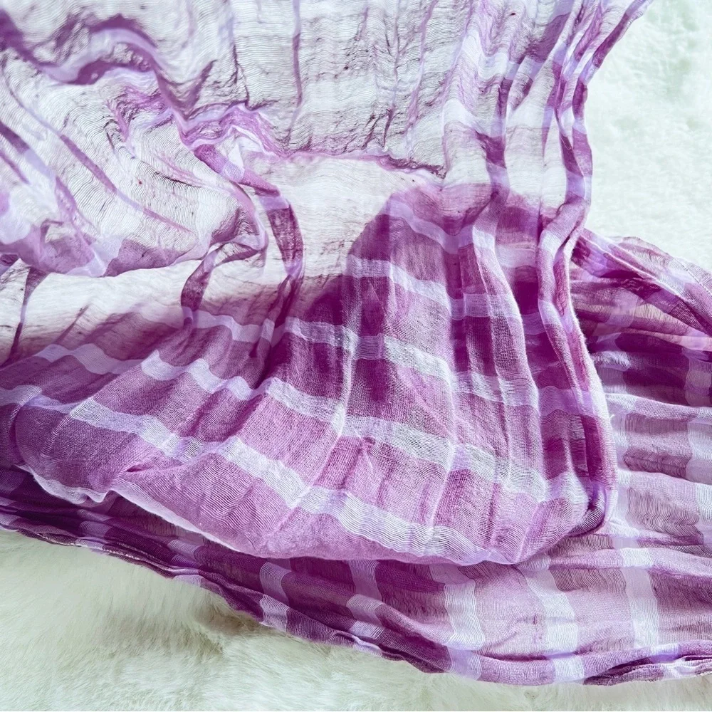20”x68” Lavender Silk/Cotton Scarf.